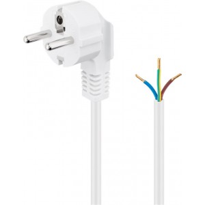 C&acirc;ble &agrave; contact de protection coud&eacute; &agrave; confectionner, 5 m, blanc