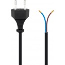 C&acirc;ble avec fiche europ&eacute;enne &agrave; confectionner, 1,5 m, noir