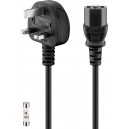 C&acirc;ble d'alimentation UK, 1,5 m, noir